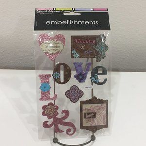 Special Moments Scrapbooking "Family" Stickers Embellishments Garnitures